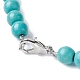 Dyed Synthetic Turquoise Arch Beaded Bib Necklaces(NJEW-P279-01B)-3