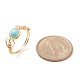 Synthetic Turquoise Braided Finger Ring(RJEW-TA00042-04)-5