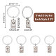 5Pcs 5 Style Rectangle with Tarot 316 Stainless Steel Pendant Keychains(KEYC-UN0001-13P)-4