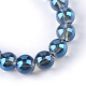 Chapelets de perles en verre galvanoplastique(EGLA-Q062-8mm-A14)-2