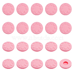 Silicone Button Covers for Jeans, Flat Round with Star, Pearl Pink, 19x5mm(FIND-WH0139-833D)