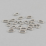 Tarnish Resistant 304 Stainless Steel Open Jump Rings, Oval, Stainless Steel Color, 6.5x5x1.2mm, 17 Gauge, about 78pcs/10g(X-STAS-Q186-03-6.5x5mm)