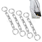 4Pcs Alloy Chain Bag Strap Extenders, Purse Making Supplies, Platinum, 12cm(FIND-DR0002-15P)