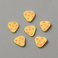 Handmade Polymer Clay Cabochons, Nail Art Decoration Accessories, Imitation Food, Cheese Pattern, 5~5.5x5~5.5x0.5~0.7mm(CLAY-CJC0014-06A)