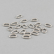 304 Stainless Steel Open Jump Rings Oval Jump Rings, Stainless Steel Color, 6.5x5x1.2mm, about 78pcs/10g(X-STAS-Q186-03-6.5x5mm)