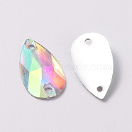 Acrylic Fishing Lures, Fishing Attractor Spinner Blades, for Hard Lures Worm Spinner Baits Spoons Rigs Making, Faceted Teardrop, Colorful, 17x9.5x2.5mm, Hole: 1.5mm(FIND-WH0066-45B)