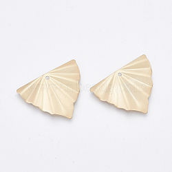 Smooth Surface Iron Pendants, Cadmium Free & Lead Free, Triangle, Matte Gold Color, 22x28x2mm, Hole: 1.4mm(IFIN-T012-77-RS)
