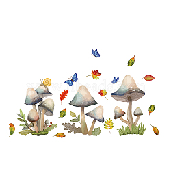 PVC Wall Stickers, for Wall Decoration, Mushroom Pattern, 390x820mm(DIY-WH0228-373)