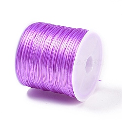 30M Elastic Crystal Thread, Jewelry Beading Cords, For Stretch Bracelet Making, Medium Orchid, 0.8mm, about 32.81 Yards(30m)/Roll(EW-G011-01K)