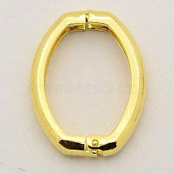 Brass Shortener Clasps, Twister Clasps, Oval Ring, Golden, 27x20x3.5mm(X-KK-M004-01G)