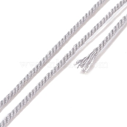 Cotton Cord, Braided Rope, with Paper Reel, for Wall Hanging, Crafts, Gift Wrapping, Light Grey, 1.2mm, about 27.34 Yards(25m)/Roll(OCOR-E027-01B-09)