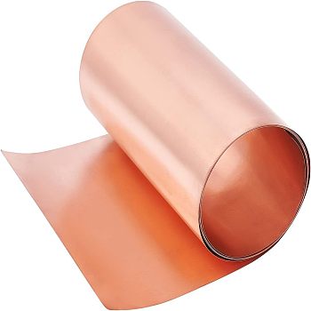 Copper Rolls, for Mechanical Cutting, Precision Machining, Mould Making, Light Salmon, 10x0.01cm