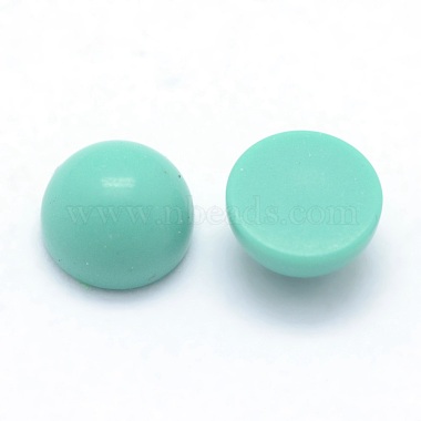 Cabochons turquoise vert synthétique(G-P393-R09-4mm)-2