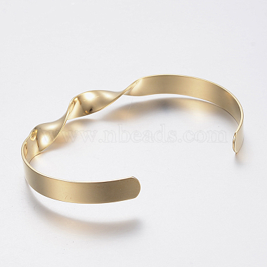 304 Stainless Steel Cuff Bangles(BJEW-I244-26G)-3