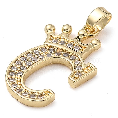 Rack Plating Brass Micro Pave Cubic Zirconia Pendants(KK-D535-01C-RS)-2