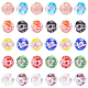 PandaHall Elite 60Pcs 10 Colors Handmade Luminous Inner Flower Lampwork Beads(LAMP-PH0001-22B)-1