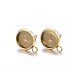Ion Plating(IP) 304 Stainless Steel Stud Earring Settings(X-STAS-H467-08G-14mm)-2