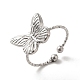 304 Stainless Steel Butterfly Open Cuff Rings for Women(RJEW-H136-05P)-1