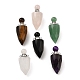 Natural Mixed Stone Openable Perfume Bottle Pointed Pendants(G-F754-02P)-1