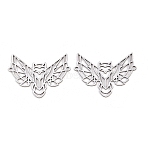 Hollow 201 Stainless Steel Pendants, Owl Charms, Stainless Steel Color, 23x31x1mm, Hole: 1.4~1.5mm(STAS-B135-12P)