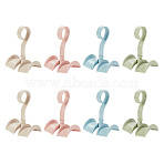 AHADEMAKER 8Pcs 4 Colors Plastic Multi-Function Bag Hangers, 360 Degree Rotating Purse Hooks for Closet Storage Rack, Mixed Color, 93x68x135mm, Inner Diameter: 34mm, 2pcs/color(AJEW-GA0005-61)