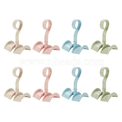 AHADEMAKER 8Pcs 4 Colors Plastic Multi-Function Bag Hangers, 360 Degree Rotating Purse Hooks for Closet Storage Rack, Mixed Color, 93x68x135mm, Inner Diameter: 34mm, 2pcs/color(AJEW-GA0005-61)