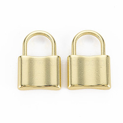 Rack Plating Alloy Pendants, Cadmium Free & Lead Free, Lock, Light Gold, 23x15.5x4mm, Hole: 8.5x9mm(PALLOY-Q433-037-RS)