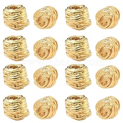 20Pcs Brass Braided Thread Ball Spacer Beads, Column, Golden, 5.5x5mm, Hole: 2.2mm(KK-YW0002-25G)