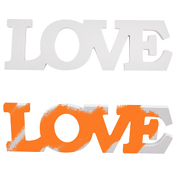 MDF Board Letters for Wedding, Wall Home Party Decorations, Word Love, White, 94.5x310x11.5mm