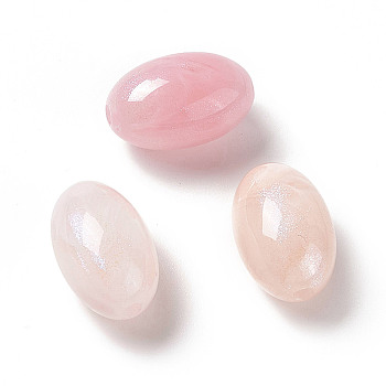 Opaque Acrylic Beads, AB Color, Oval, Mixed Color, 17x11~11.5mm, Hole: 2.4mm