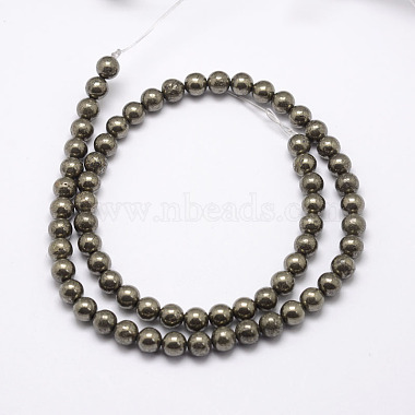Natural Pyrite Beads Strands(G-D391-01)-3