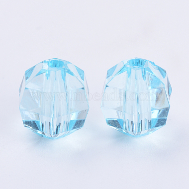 Perles en acrylique transparente(TACR-Q256-6mm-V38)-2