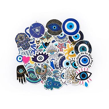 50Pcs Evil Eye Theme Paper Stickers Sets(X-STIC-P001-03)-2