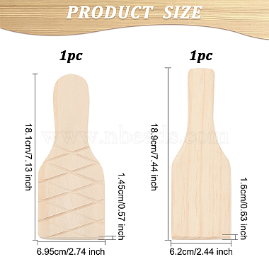 2Pcs 2 Style Wood Clay Clapper Board(TOOL-OC0001-60)-2