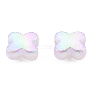Rainbow Iridescent Plating Acrylic Beads(OACR-N010-055)-4