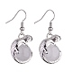 Natural Quartz Crystal Chameleon Dangle Earrings with Crystal Rhinestone(EJEW-A092-10P-10)-2