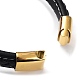 Leather Cord Bracelets(BJEW-M406-02G)-3