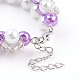 (Jewelry Parties Factory Sale)Pearlized Glass Round Beads Bracelets(BJEW-JB03306-02)-3