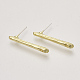 Alloy Stud Earring Findings(PALLOY-S121-253)-2