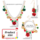 Christmas Star & Bell Alloy Pendant Necklaces & Charm Bracelets & Dangle Earrings(SJEW-AN0001-15)-2