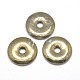 Donut/Pi Disc Natural Pyrite Pendants(G-I125-33C)-1