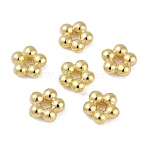 CCB Plastic Beads, Flower, Golden, 7.5x8x3mm, Hole: 1.8mm(CCB-G020-04G)
