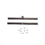 Alloy Purse Bag Wallet Straight Edging Strip, with Carbon Stee Screw, Gunmetal, 1.9x19x1.4cm(FIND-WH0090-71B)
