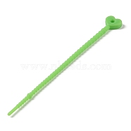 Heart Shape Silicone Cable Zip Ties, Cord Organizer Strap, for Wire Management, Lime, 128x13x4.5mm(AJEW-C034-02B)