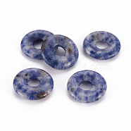 Natural Blue Spot Jasper Pendants, Donut/Pi Disc, 18x4.5~5.5mm, Hole: 5.5mm(G-T122-66E)