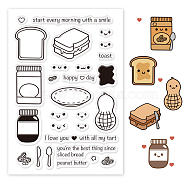 PVC Plastic Stamps, for DIY Scrapbooking, Photo Album Decorative, Cards Making, Stamp Sheets, Food Pattern, 16x11x0.3cm(DIY-WH0167-56-553)