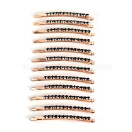 Alloy Alligator Hair Clips, Hair Accessories for Women, Black, 65mm, 12pcs/set(PW-WGD3908-03)