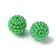 Imitation Pearl Acrylic Beads, Berry Beads, Combined Beads, Round, Lime Green, 12mm, Hole: 1.5mm(OACR-FS0001-45C)