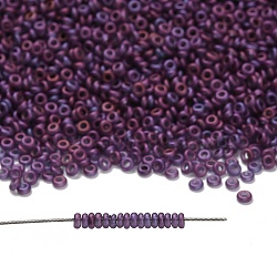 TOHO 11/0 Demi Round Beads, Japanese Seed Beads, (625F) Raspberry Matte Luster, 2.2x0.9mm, Hole: 0.8mm, about 78000pcs/pound(450g)(SEED-DR11-0625F)