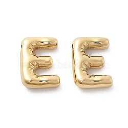 304 Stainless Steel Pendants, Real 14K Gold Plated, Ion Plating(IP), Balloon Letter Charm, Letter E, 19.5x13.5x5mm, Hole: 2mm(STAS-M111-22G-E)